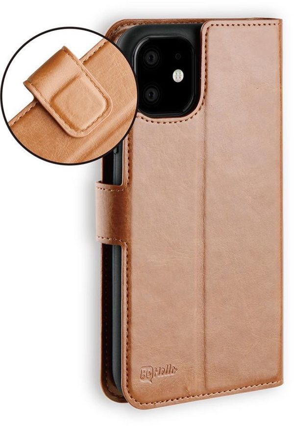 BeHello iPhone 11 Hoesje - Gel Wallet Case Met Ruimte Voor 3 Pasjes Bruin - Afbeelding 3