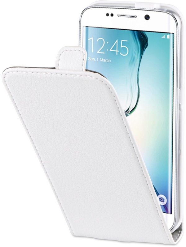 BeHello Flip Case voor Samsung Galaxy S6 Edge - Wit