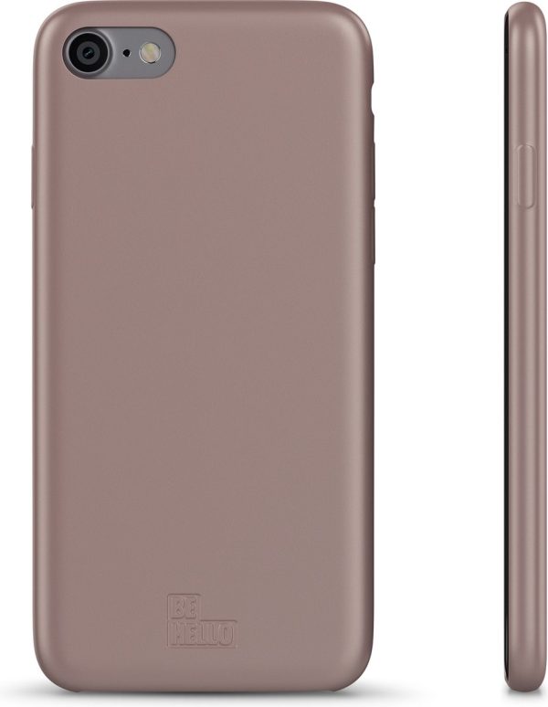 BeHello iPhone 8  7  6S  6 Soft Touch Gel Siliconen Hoesje Rose Goud - Afbeelding 3