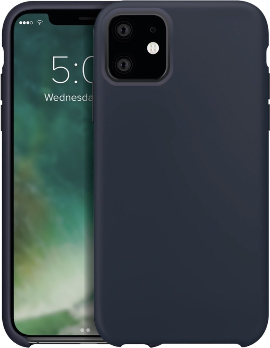 Xqisit - Siliconen iPhone 11 Hoesje | Blauw - Afbeelding 4