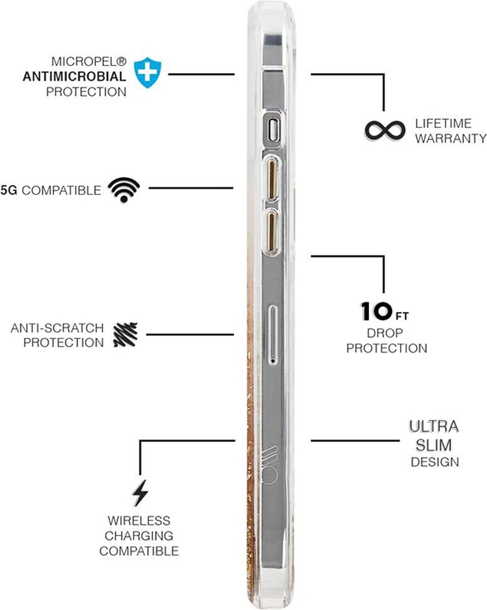Case-Mate - Twinkle Ombré case - iPhone 12 mini - Gold - Afbeelding 3