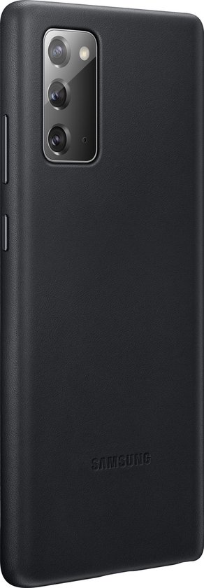 Samsung leather Hoesje - Samsung Galaxy Note 20 - Zwart — extra foto 0