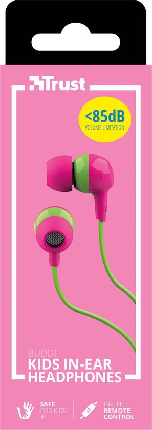 Trust Buddi - Kinder Koptelefoon - In-ear - Roze — extra foto 0