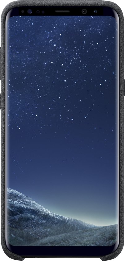 Samsung Galaxy S8+ Hoesje - Alcantara Cover - Donker Grijs — extra foto 0