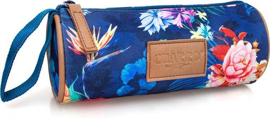El Charro - Etui Rond - Bloemen - Blauw - 21 cm — extra foto 0