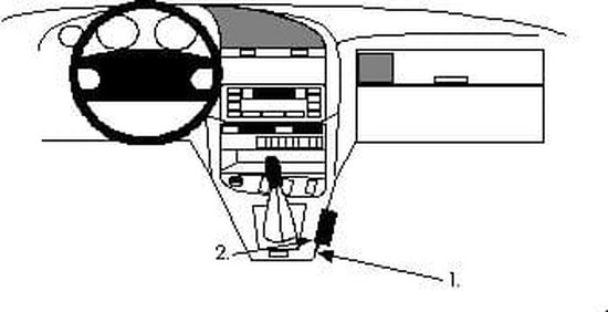Brodit console mount v. BMW 316-328 E36 91-98
