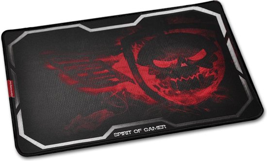 Spirit of Gamer Smokey Skull Gaming Muismat - 435 x 323 mm - Zwart/Rood — extra foto 2