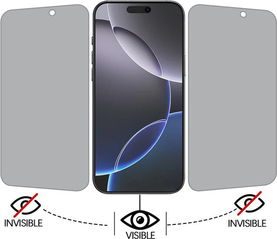 Mobile5 - Apple iPhone 16 Pro Max - Screenprotector - Privacy screen — extra foto 0