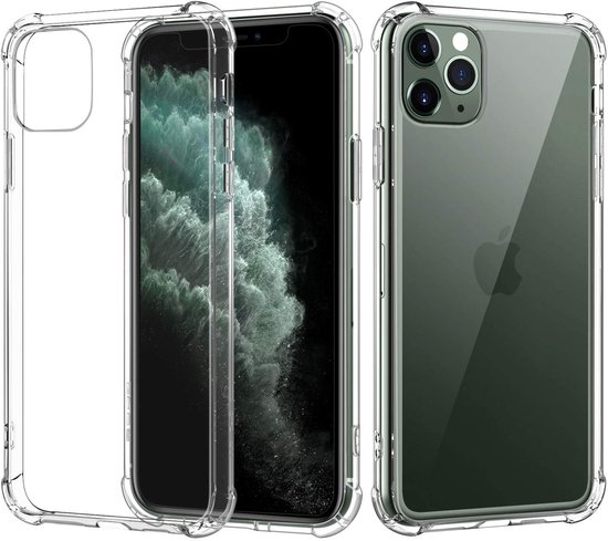Mobile5 - Hoesje geschikt voor Apple iPhone 12 Pro Max - Transparant - Opstaande hoeken — extra foto 0