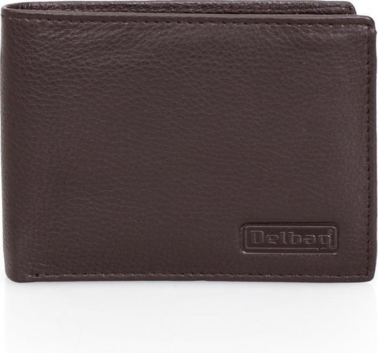 Delbag - Leren creditcard houder - Leren Portemonnee en pasjeshouder - Bruin