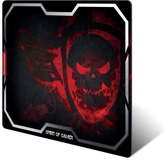 Spirit of Gamer Smokey Skull Gaming Muismat - 435 x 323 mm - Zwart/Rood — extra foto 0