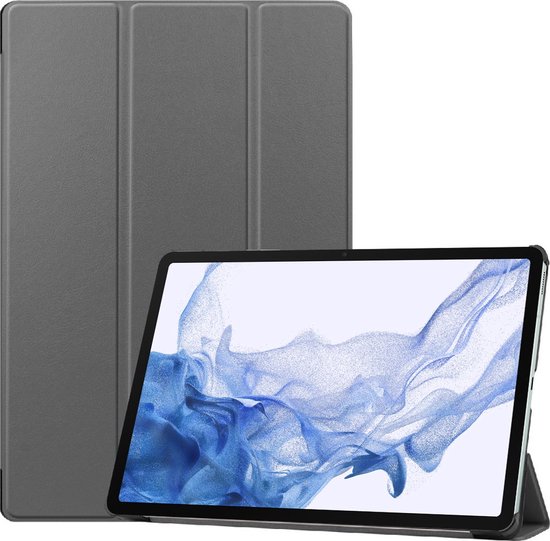 Just in Case Samsung Galaxy Tab S8 Plus Smart Tri-Fold Case With Pen Slot (Grey) — extra foto 0