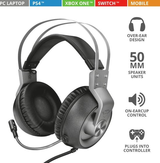 Trust GXT Ruptor | Gaming Headset | Zwart — extra foto 0