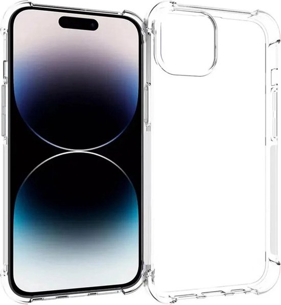 Iphone 15 Pro Max hoesje - Transparant - Opstaande hoeken