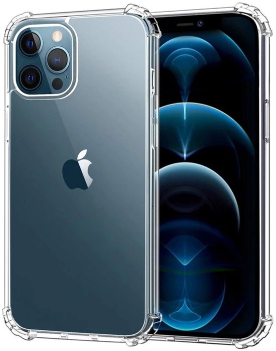 Mobile5 - Hoesje geschikt voor Apple iPhone 12/12 Pro - Transparant - Opstaande hoeken