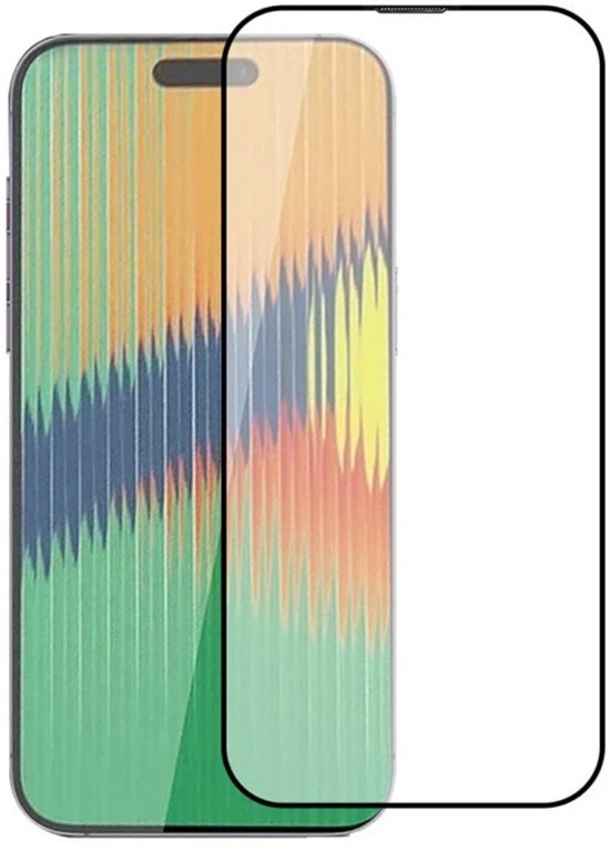 Mobile5 - Glas Screenprotector voor iPhone 15 Pro - Matte afwerking - Anti Reflectie - Kras en Valbestendig - Gehard Glas - Volledig scherm vullend - Zwart omlijnd
