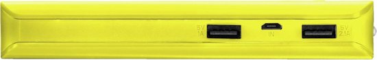 Trust Primo Powerbank 10.000 mAh met Twee Outputs 2.1A Geel — extra foto 0